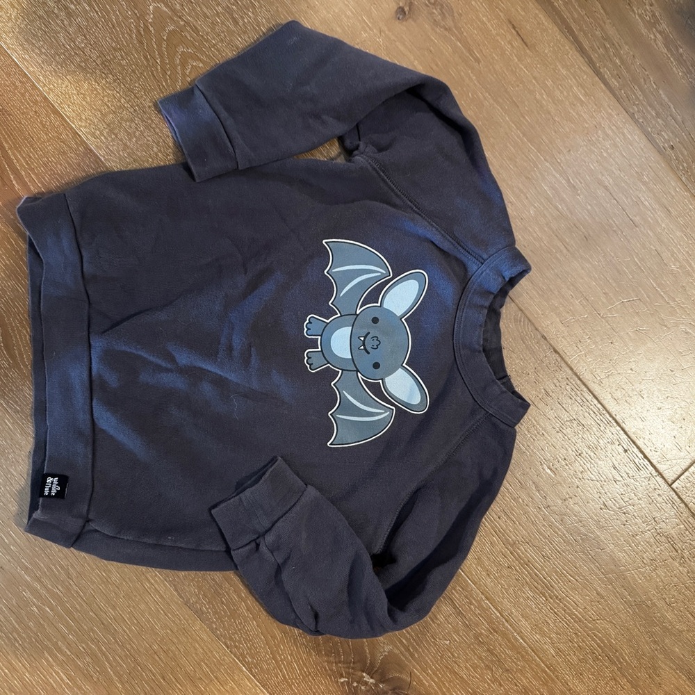 Navy Bat Graphic Kids Sweatshirt